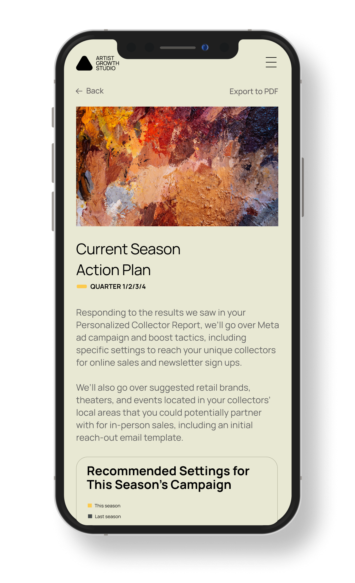 Personalized Collector Report and Action Plan