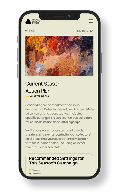Personalized Collector Report and Action Plan